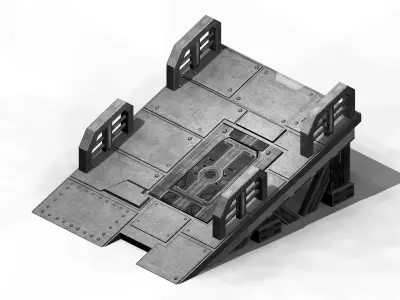 Mechanical Building - Slope 01 3D model