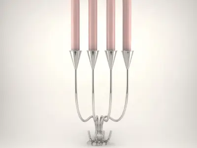 Silver Candlestick 3D model