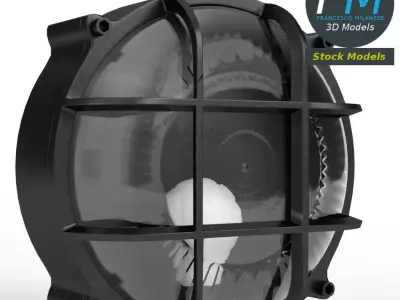Round bulkhead lamp 3D model