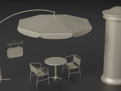 70 street kitbash 3D model