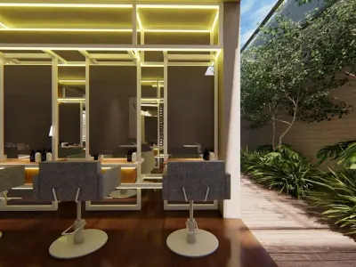 unisex saloon design 3D print model