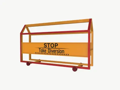Traffic barricade 3D model
