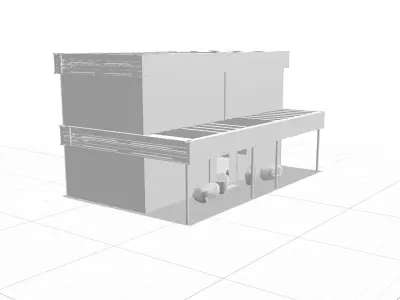 TEMPORARY STORE with 2 FLOOR 3D model