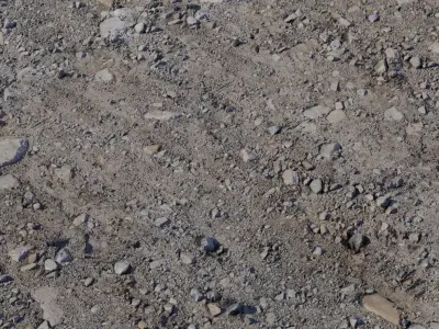 Rocky Dirt Road with Scattered Stones  Texture