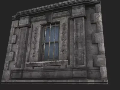 Police station Low-poly 3D model 4