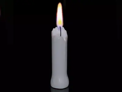 Candle burning 3D model