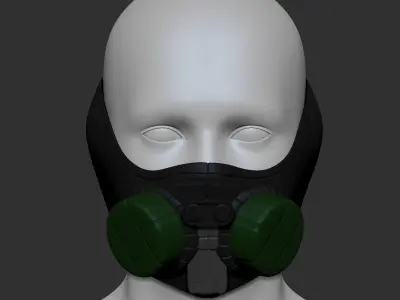 gas mask helmet scifi high poly sculpt 3d printable 3D model
