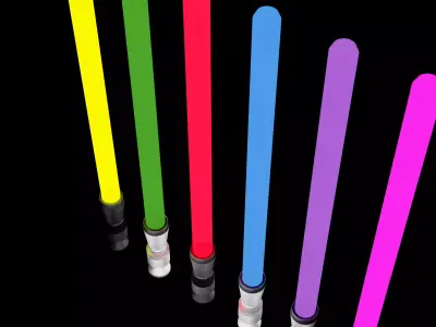 Yellow Laser Sword 3D model