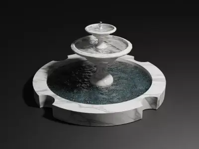 Decorative Fountain 3d Model 3D model