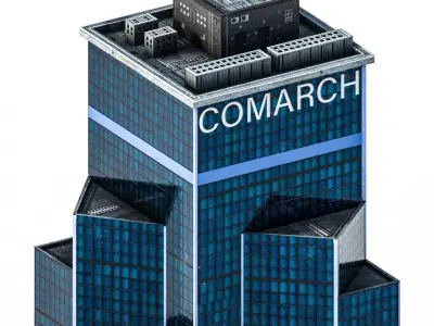 Central Tower Low-poly 3D model