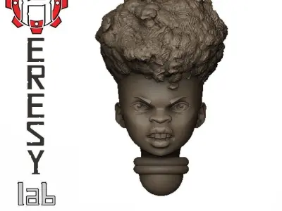 Heresylab - Female Sci-Fi heads for conversions SET 5 of 21 3D print model