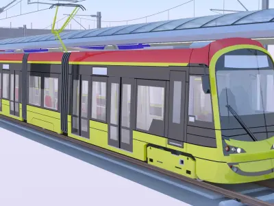 Warsaw tram stops II 3D Model Pack