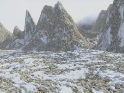 Landscapes 1 - Snowy Mountain 1c 3D model