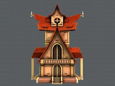 House Cartoon V02 Low-poly 3D model