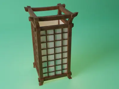 lapm in Japan style Free low-poly 3D model