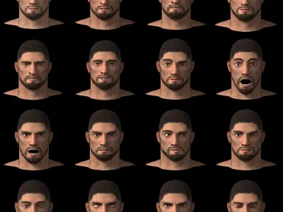 Archer Warrior Rigged Low-poly 3D model