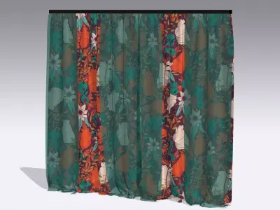 Curtain Low-poly 3D model