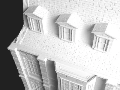 Victorian Brick Building Kit Low-poly 3D model