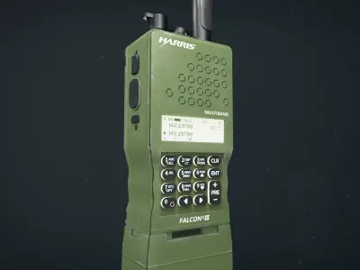 Military Walkie Talkie Radio Low-poly 3D model