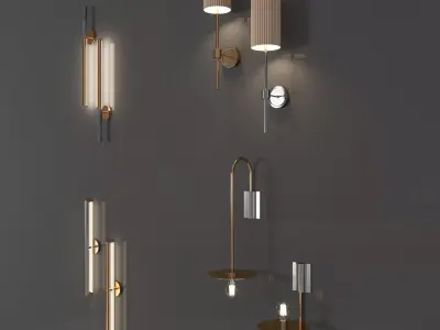 Modern lamp 3D model 12