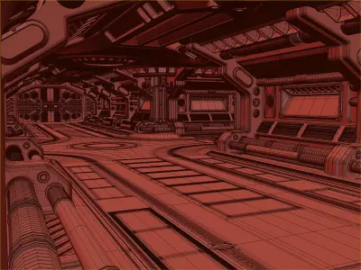 Sci Fi Modular Corridor STANDARD EDITION 3D model