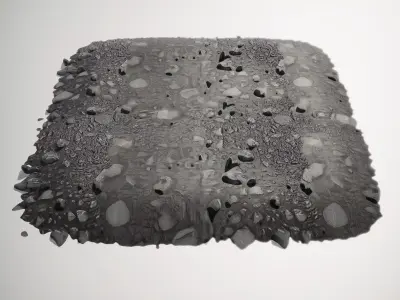 HQ PBR Textures Set  Gravel Coarse Dark Texture