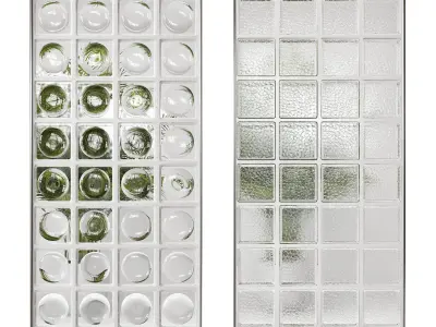 Glass block partition 4 3D model