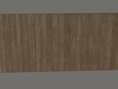 Wooden wall - NOT MODULAR - NO TILING Low-poly 3D model