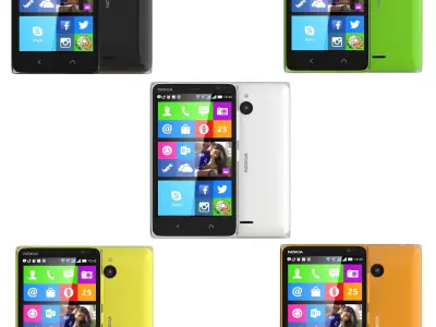 Nokia X2 Dual SIM all color 3D model