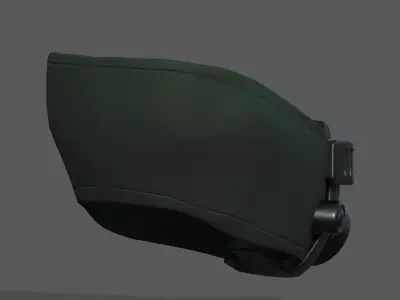 Gas mask respirator scifi futuristic 3d model  Low-poly 3D model 9