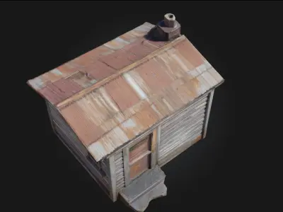 Rustic Cabin  Handcrafted Simplicity for Natural Settings 3D model