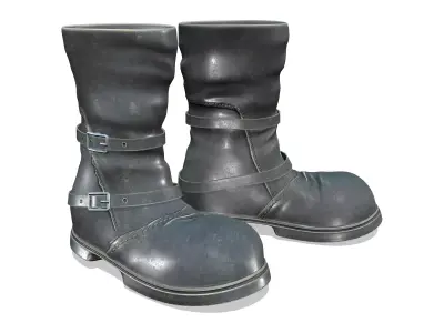 Space Pilot Sci-fi Rider Boots Low-poly 3D model