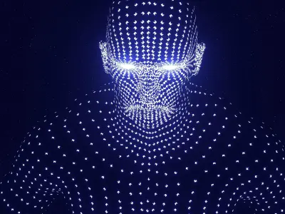Luminous man 3D model