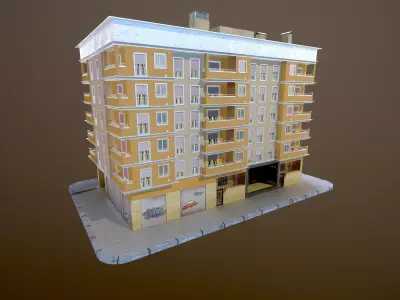 Building apartment Free 3D model