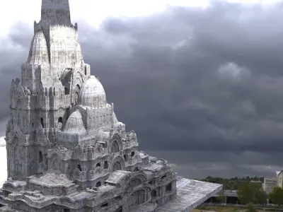 Palace Exterior Oriental India 3D model