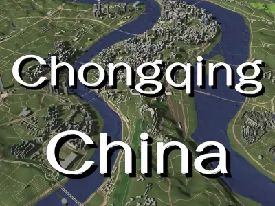 Chongqing China - city and urban 3D model