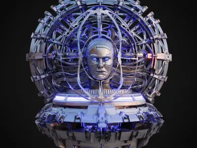 AI Queen 3D Model Low-poly 3D model