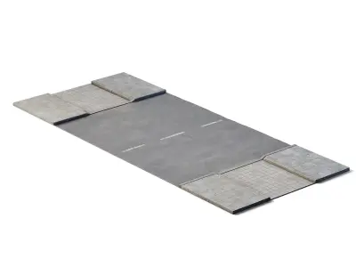 Street Path 6m x 14m Low-poly 3D model