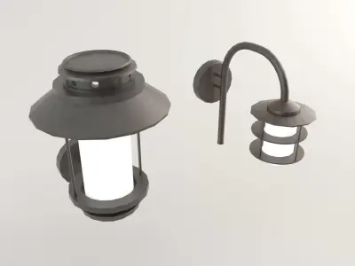Outside Lighting 1 Low-poly 3D model