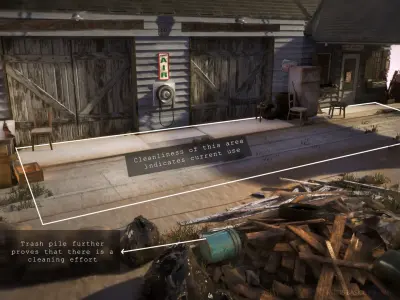 Route 66 Gas Station  Modular Environment Low-poly 3D model