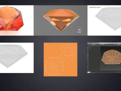  Asscher Cut Gemstones Collection Bundle 