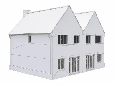 Neighborhood Houses P03 Low-poly 3D model