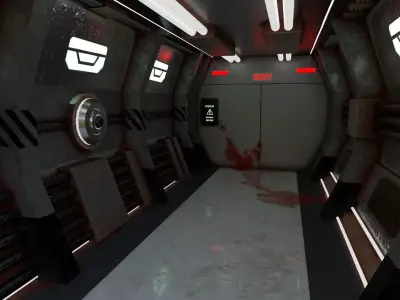 Rust Crime Scene SciFi Backdrop - Scenery Full Perm Low-poly 3D model