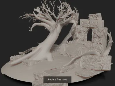 Fantasy Tree collection 1 3D Model Pack