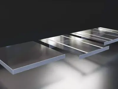 Modular Metal Structure Floor Plate Set Low-poly 3D model