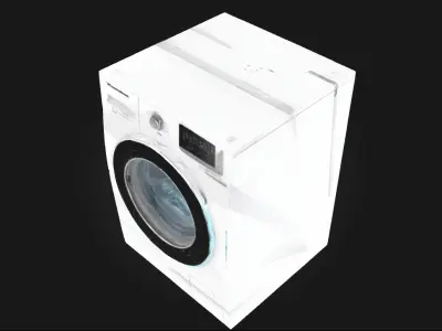 Washer Whirlwind  Dynamic Spin with Retro-Futuristic Flair 3D model