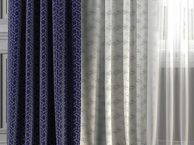Curtain Set 242 3D model