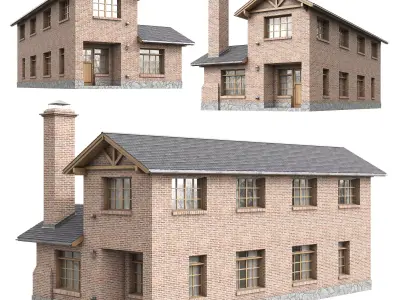 House Chalet SMA 01 Low-poly 3D model