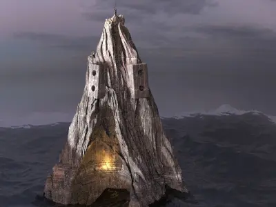 Viper Great Tower mountain for snakes 3D model