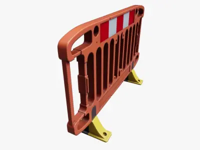Road Traffic Barrier 02 Low-poly 3D model